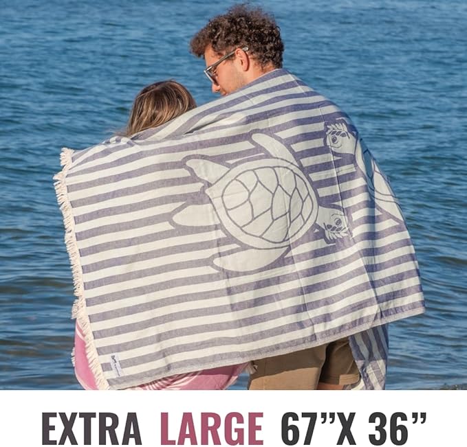Turkish Beach Towel - 100% Organic Cotton - Soft, Quick-Dry, Sand Proof, Prewashed - Lightweight & Oversized for Beach, Pool, Yoga, Bath, Travel, Gym, Throw - Bloom (Pink)