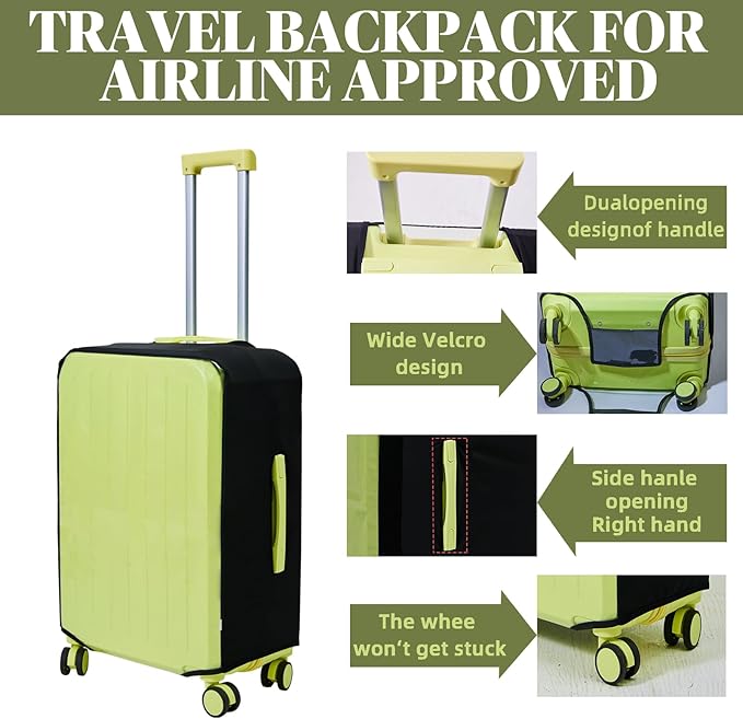 Clear Luggage Cover Protectors For Suitcases,Elastic Transparent waterproof PVC Suitcase Covers Protector Fit 20-30 Inch wheeled Luggage (28")