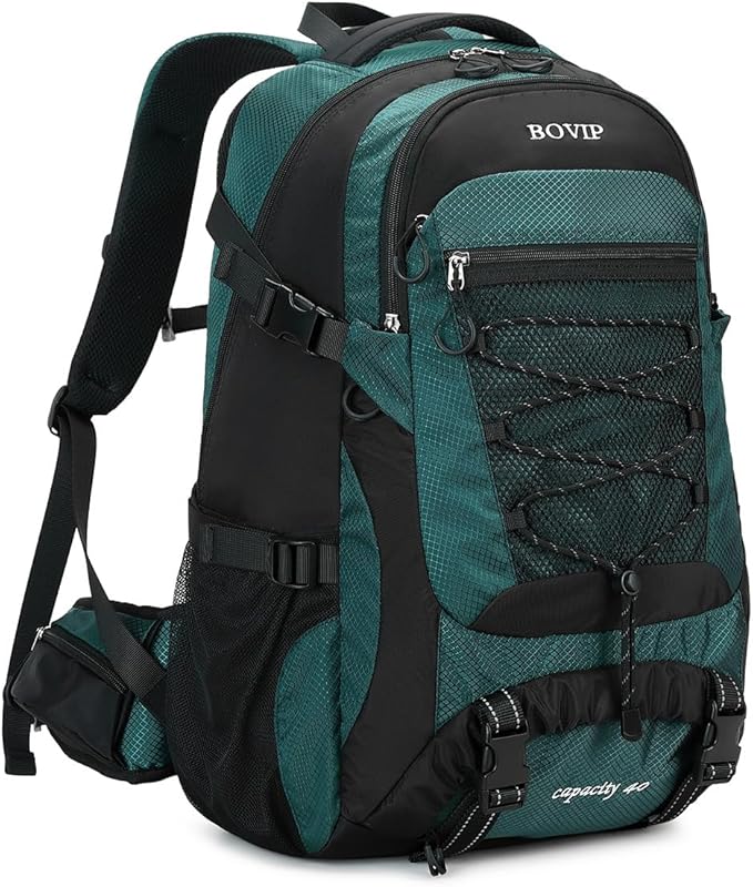 BOVIP 40L Hiking Backpack Waterproof Lightweight Daypack Travel Sports Camping Backpack for Men Women