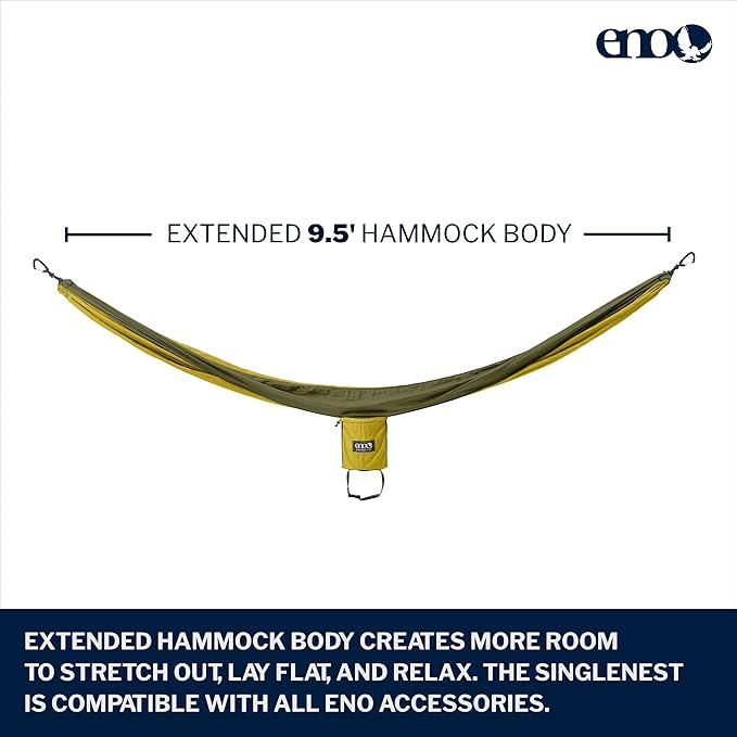ENO, Eagles Nest Outfitters SingleNest Lightweight Camping Hammock