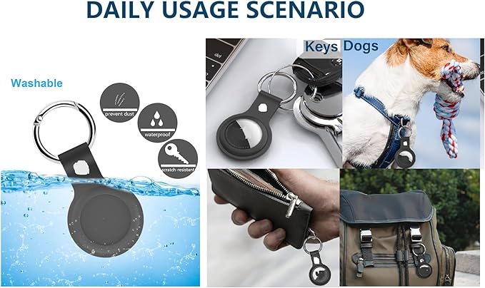 Key Finder, Bluetooth Tracker Tag, Works with Find My (iOS Only),Sound Location, Key Locator Tracker for Luggage, Suitcase, Wallet, Pet, Kid 4 Pack