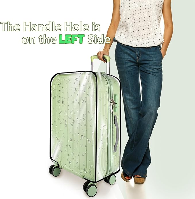 Thicken Clear Luggage Cover Protector, 22" PVC Luggage Covers for Suitcase Waterproof Dustproof Anti-scratch Travel Suitcase Covers Case for Wheeled Luggage