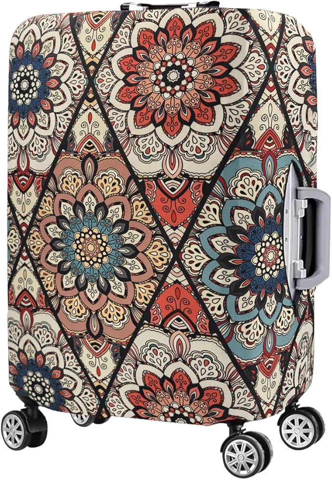 7-Mi Travel Trolley Case Cover Protector Suitcase Cover 29"-30" Trolley case Luggage Storage Covers for Men Women, Retro