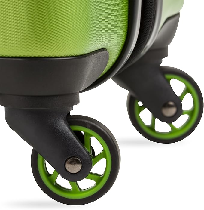 SwissGear 7366 Hardside Expandable Luggage with Spinner Wheels, Green, 3-Piece Set (19/23/27)