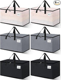 Heavy Duty Moving Bags - Extra Large Packing Bags and Storage Totes, Collapsible and Foldable Option for Moving and Storage, Multicolored, 125 L - 6 Pack