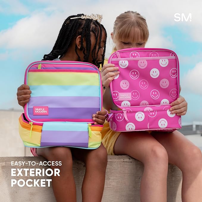 Simple Modern CoComelon Kids Lunch Box for School | Reusable Insulated Lunch Bag for Toddler, Girl, and Boy | Meal Container with Exterior & Interior Pocket | Hadley Collection | CoComelon Watermelons
