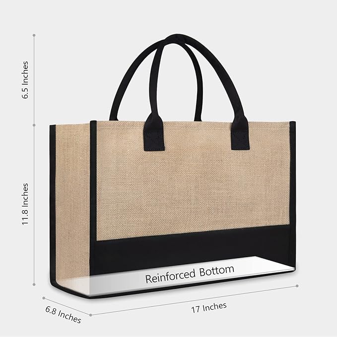 TOPDesign Initial Jute/Canvas Tote Bag, Personalized Present Bag, Suitable for Wedding, Birthday, Beach, Holiday, is a Great Gift for Women, Mom, Teachers, Friends, Bridesmaids (Letter Y)