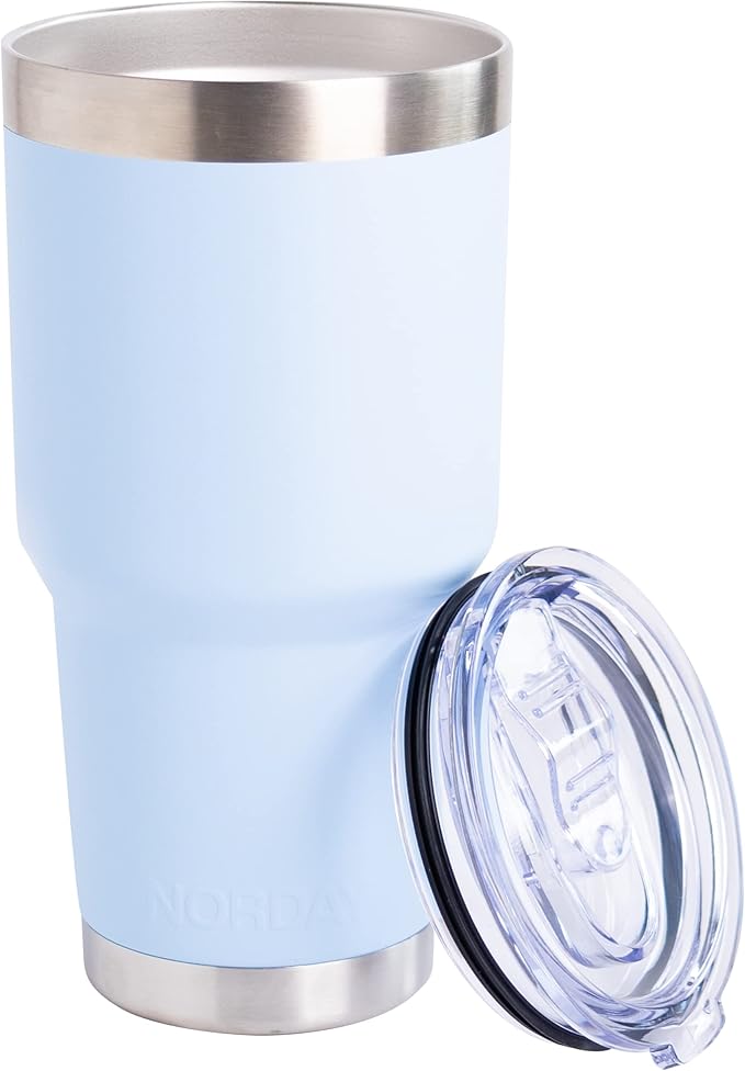 NORDAY | Tumbler with Lid - 30oz - Sky Insulated Tumbler - Stainless Steel Tumblers - Double Wall Vacuum Insulated Travel Coffee Mug for Car Cup Holder - Keeps Temperature for 24hr - Anti Spill Lid