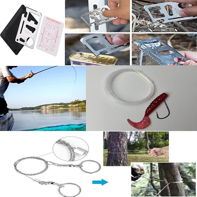 Outdoor Camping Survival Gear and Equipment, Survival Kits Fishing Hunting, Birthday Gifts for Men Dad Him Husband Boyfriend Teen Boy Camping Hiking