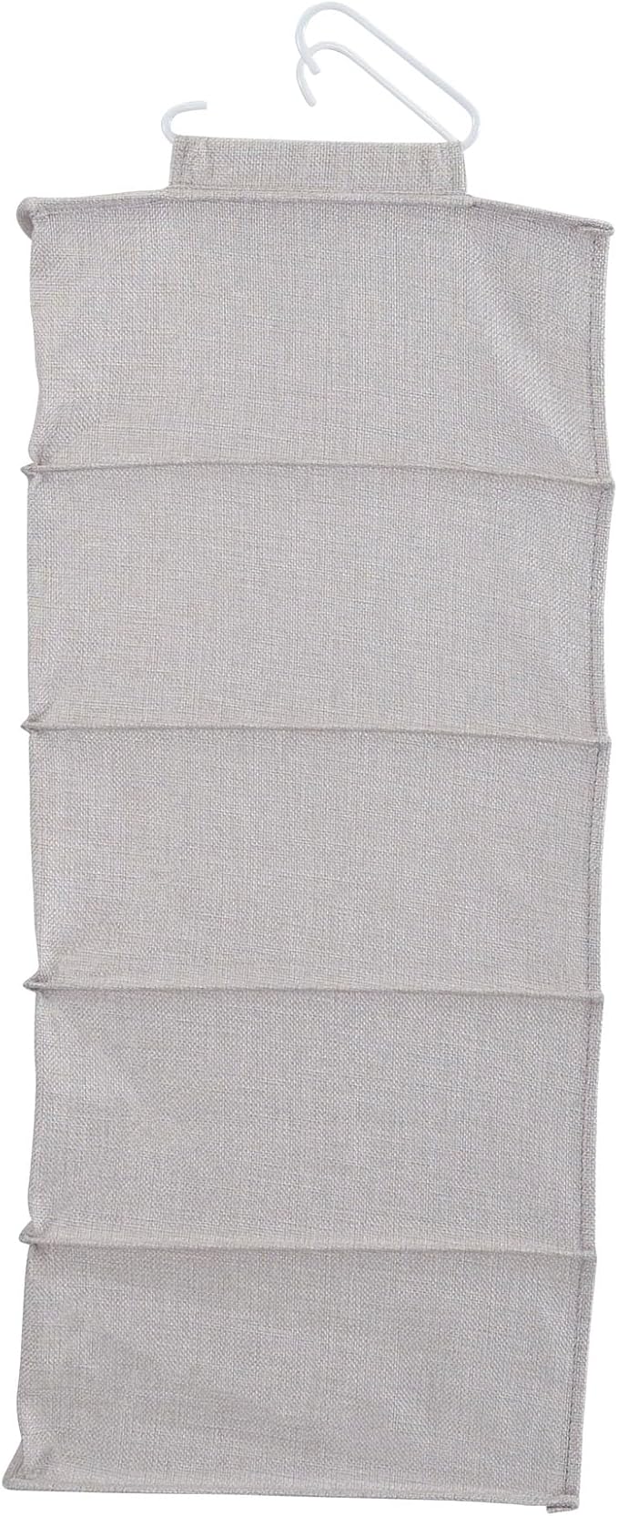 Household Essentials 10-Pocket Hanging Shoe Organizer, Side-by-Side Blended Canvas Storage, 2 Hooks for Excellent Support, The Perfect Space-Saving Organizer