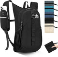 Seektop 15L Small Hiking Backpack for Women Men, Foldable Packable Backpack with Phone Pocket, Lightweight Travel Daypack for Hiking Camping Outdoor (Black)