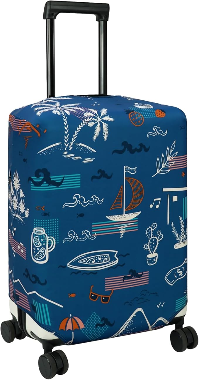HYPER VENTURE Washable Luggage Cover - Fashion Suitcase Protector Fits 31-32 Inch Luggage (Hawaii Beach, XL)