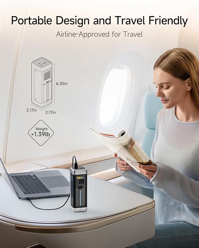 CUKTECH NO.20 140W Power Bank, 25,000mAh 3-Port Laptop Portable Charger, Fast Charging Battery Pack for Travel and Outdoor Work, Compatible with iPhone 16/15/14 Series, MacBook, Samsung, and More