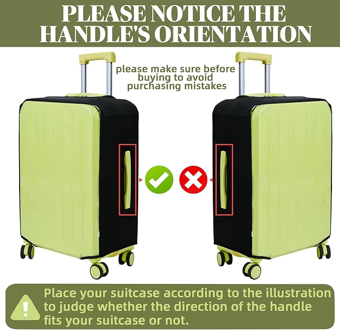 Clear Luggage Cover Protectors For Suitcases,Elastic Transparent waterproof PVC Suitcase Covers Protector Fit 20-30 Inch wheeled Luggage (24")
