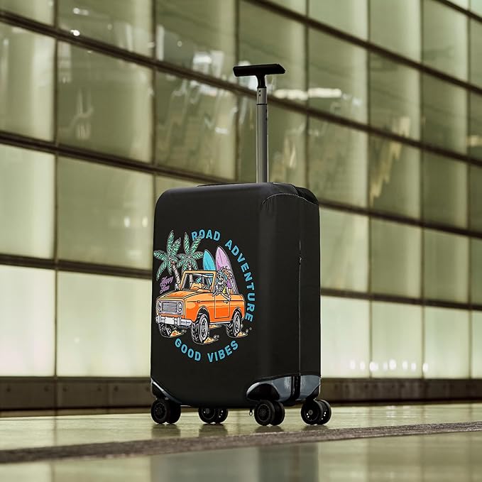 HYPER VENTURE Washable Luggage Cover - Fashion Suitcase Protector Fits 18-22 Inch Luggage (Road Adventure, S)