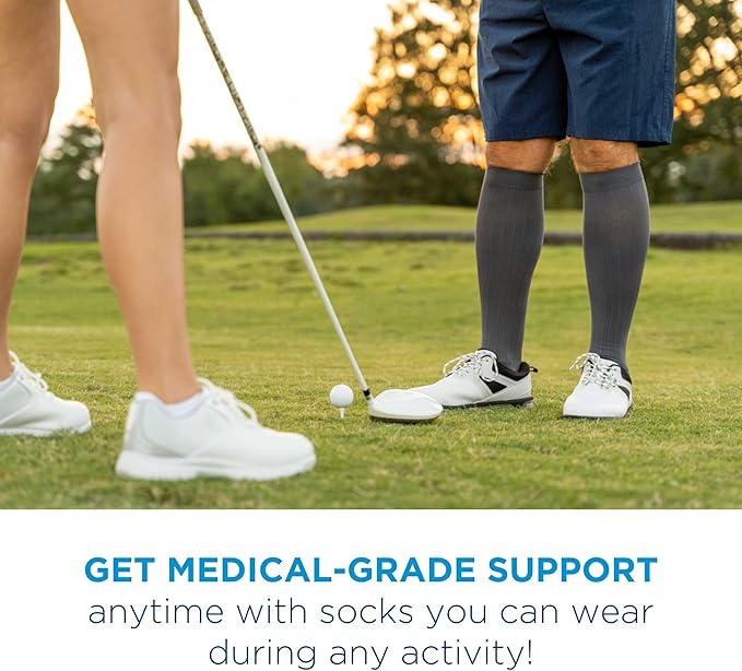 Medical Grade Compression Socks for Men & Women 15-20 mmHg by OrthoSleeve (Purple w/Stripes, X-Large)