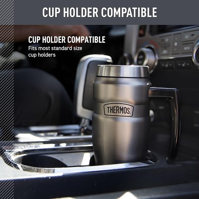 THERMOS Stainless King Vacuum-Insulated Travel Mug, 16 Ounce, Army Green