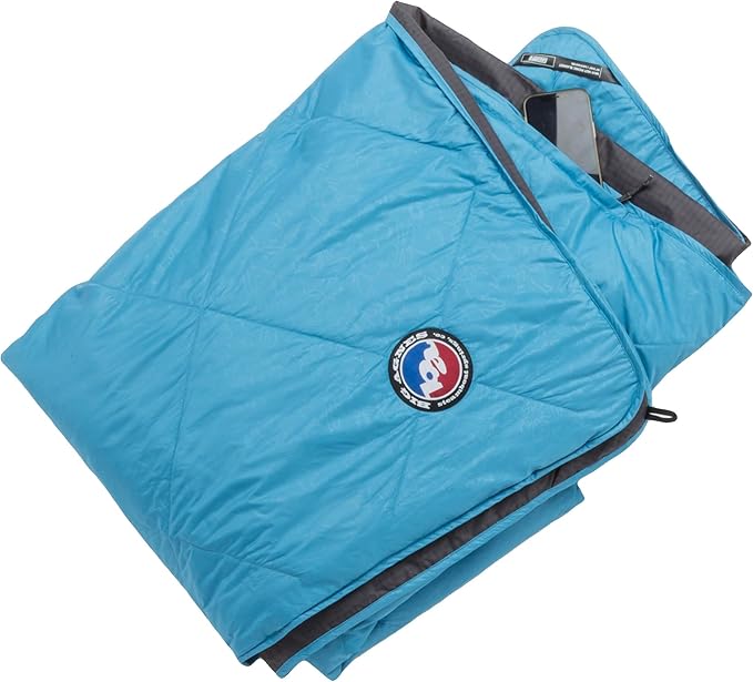 Big Agnes Why Not Picnic Blanket, 90x90 - Waterproof Outdoor Blanket with Insulation, Hidden Pocket & Stuff Sack for Camping, Beach, & Concerts