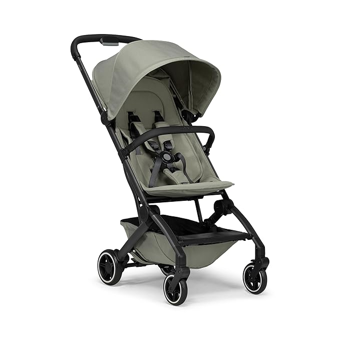 Joolz AER+ Lightweight & Compact Travel Stroller - Portable One-Hand Fold Design - Ergonomic Seat for Infant & Toddler (up to 50 lb) - XXL Sun Hood - Stroller for Airplane -Travel Pouch- Sage Green