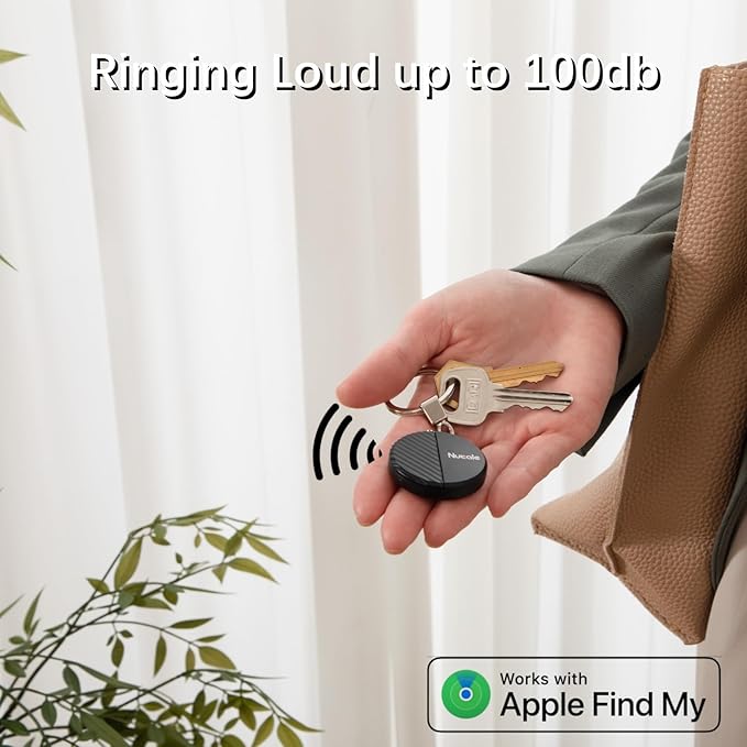 NutaleTag Key Finder 4 Pack - Only iOS - Bluetooth Smart Item Tracker Tag - Work with Find My - Keep Track of The Items That Matter Most - Find Keys Device or Car Key