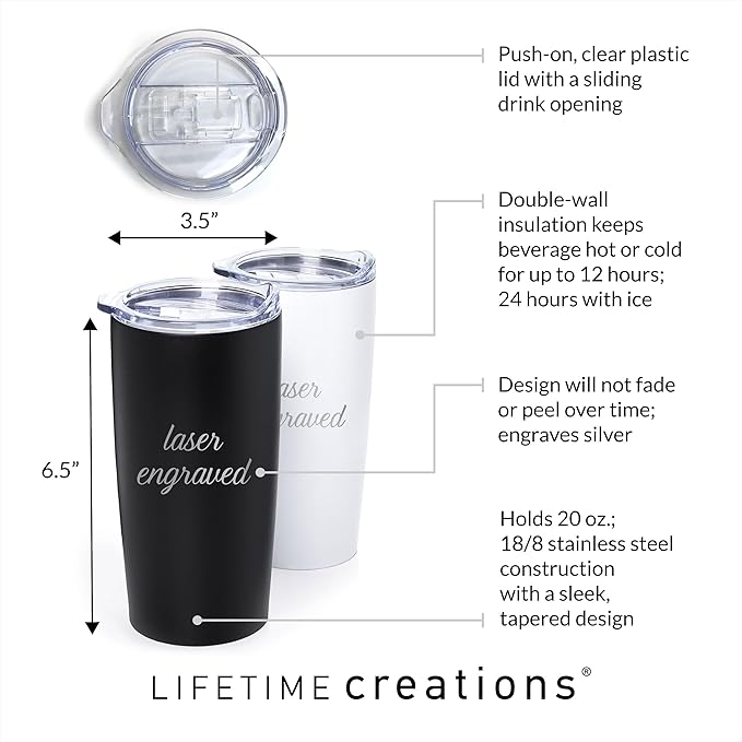 Lifetime Creations Custom Softball Coach Tumbler - Sotfball Coach Gifts for Men, Best Coach, Thank You Coaches, Softball Senior Night Gifts (Matte Black 20 Ounce Cup)