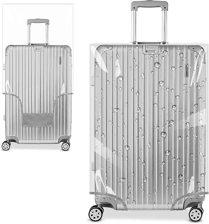 Yotako Clear PVC Suitcase Cover Tough Protector, 20 Inch Luggage Covers for Wheeled Suitcase 20"