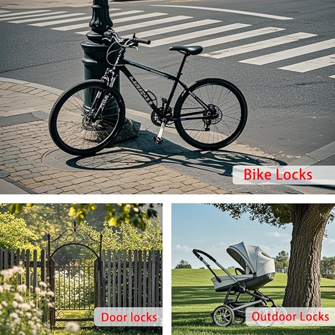3.3mm (1/8 Inch) Outdoor Travel Stainless Steel Security Cable-30ft Luggage Lock Safety Wire Flexible Steel Wire Rope with Double Loop Safety for Luggage, Bike, Lock(Black, 30ft-(1Pack)