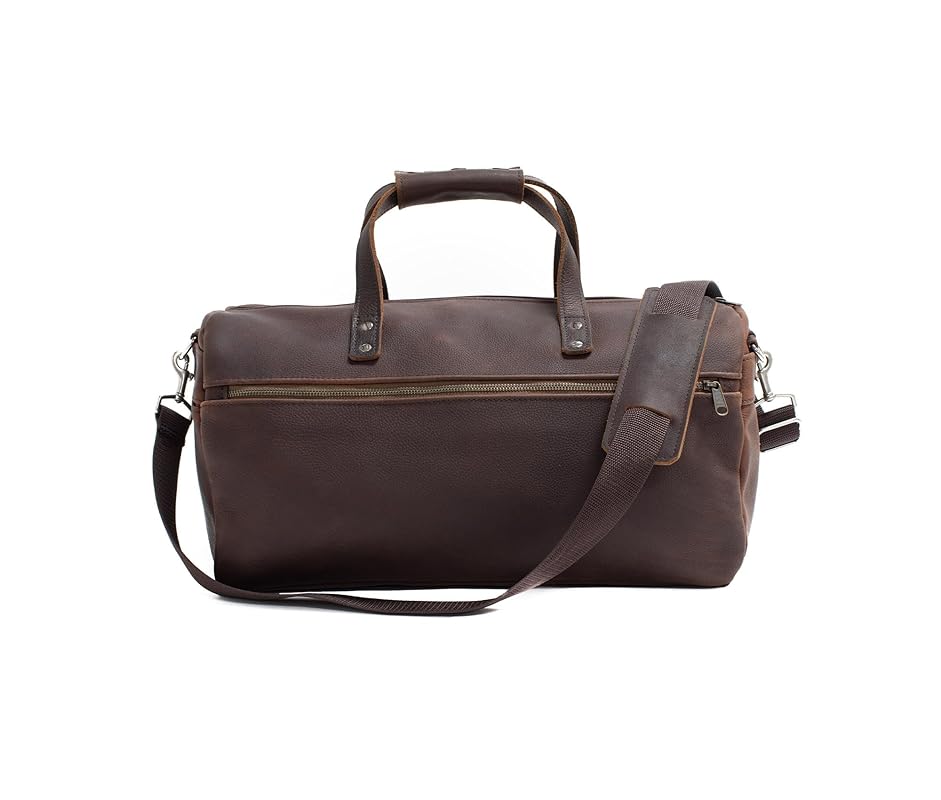 Handmade Leather Duffel Bag Luxury Duffle Bag Leather weekender Backpack for Men Full Grain Brown Leather TSA Approved- Lifetime Warrantee
