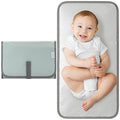 Comfy Cubs Baby Changing Pad Compact Size - Waterproof Diaper Changing Mat with Cushioned Pillow - Soft & Lightweight, Foldable Design for Travel - Stylish Design for Boys and Girls - Earth Green