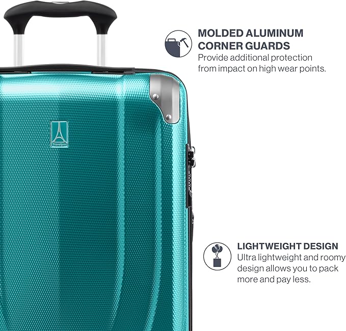 Travelpro Pathways 3 Hardside Expandable Luggage, 8 Spinner Wheels, Lightweight Hard Shell Suitcase, 3 Piece Set (21/25/28), Kayak