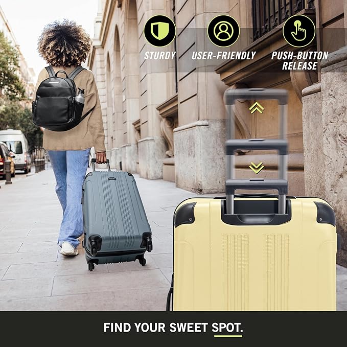 Kenneth Cole REACTION Out of Bounds, Pale Banana, 20-Inch Carry On