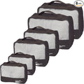 Packing Cubes Set Travel Luggage Organizers Suitcase Lightweight Accessories Black