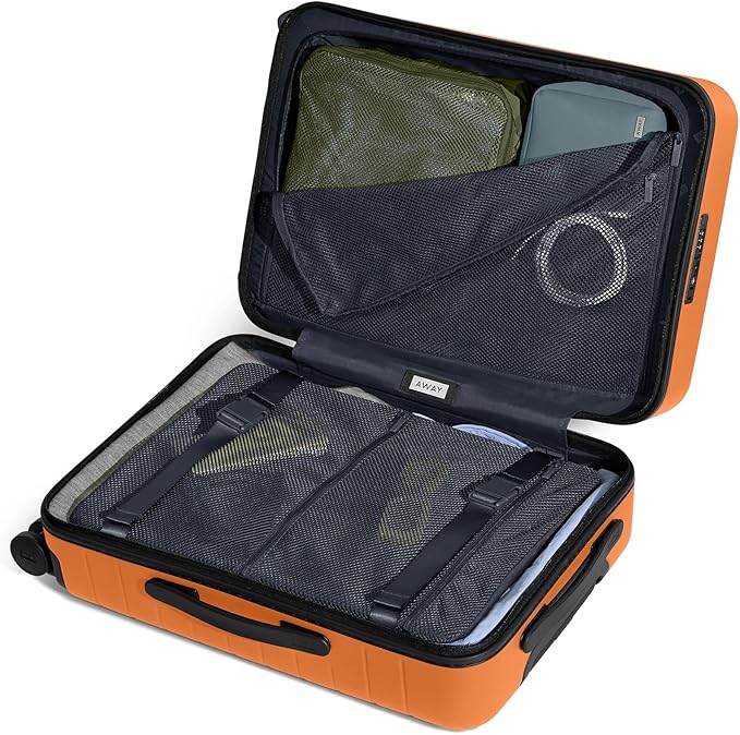 Away Bigger Carry-On Luggage, Lightweight Hardside Large Suitcase with Spinner Wheels, TSA Lock, Airline Approved, Sorbet Orange