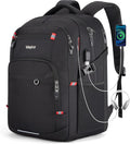 40L Expandable Laptop Backpack, Anti-thief Travel Backpack with USB Charging Port, Airline Approved Business Waterproof Carry on Luggage, Fits 15.6" Laptop for Men Women