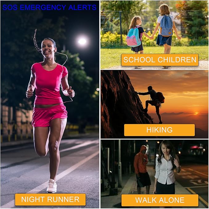 130dB Keychain Siren Strobe Light. Loud Sound Personal Safety Alarm with Carabiner. SOS Emergency Alerts for Women, Girls, School Children, Night Runners, Hiking. Bear Alarm Deterrent.Pink