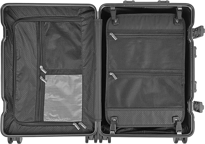 X2 All Aluminum Luggage Suitcase 3 Sizes (20",26",29") TSA Lock Carry On Silver (Double Set 20" & 29")