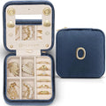 Vlando Graduation Gifts for Her, Graduation Travel Gifts for Women, 2025 Graduation Gifts Travel Accessories for Girls, Graduation Travel Essentials Small Jewelry Box - Letter O, Dark Blue