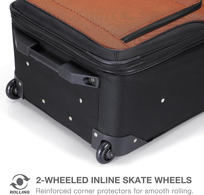 Travel Select Amsterdam 29-Inch Softside Expandable Rolling Upright Luggage, Lightweight 2-Wheel Check-In Suitcase with Push-Button Handle, Gray