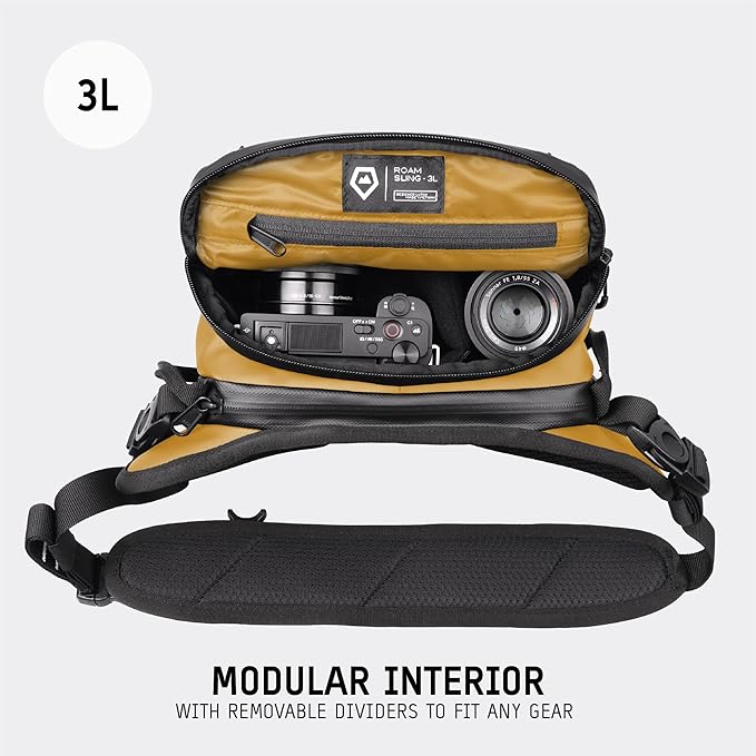 WANDRD ROGUE V1 3L Sling: Compact Camera Sling and Crossbody Bag with Fast Access, 3-Way Carry– Lightweight Everyday Bag Great for Travel, Photography, and Daily Use (Dallol Yellow)