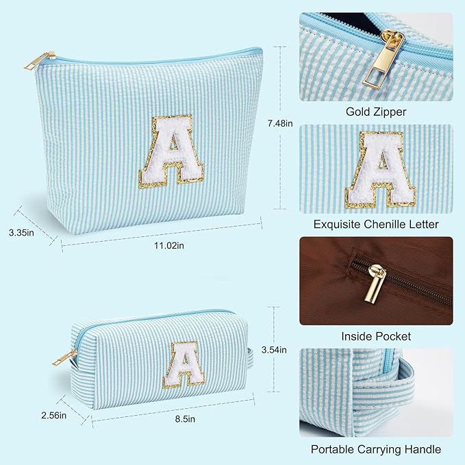 YOOLIFE Gifts for Girls, Teenage Gift Ideas | Personalized Makeup Bag for Girls, Initials, 7-16 Years Old