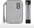 Luxtude Electronics Organizer, Portable Cable Organizer Bag for iPad 7.9'', Double Layer Travel Tech Bag&Cord Storage, Compact Cord Case&Charger Pouch,Electronics Carring Case for Phone/USB
