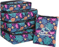 5 Set Packing Cubes for Travel Large Suitcase Luggage Organizer Bags Travel Accessories Vacation 4 Cubes 1 Laundry Pouch Bag
