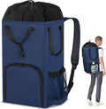 Laundry Bag Backpack Extra Large, 110L Laundry Backpack Heavy Duty with Shoulder Straps, Collapsible and Mesh Pocket Dorm Laundry Basket Hamper Bag for College, Travel, Laundromat, Apartment Blue