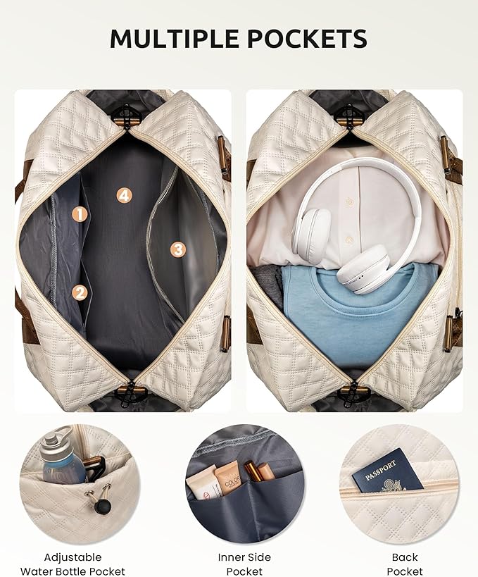 Initial Duffle Travel Bag, Personalized Weekender Bag with Shoulder Strap, Monogram Overnight Bag for Women Wet Pocket, Letter Travel Bag with Makeup Bag Gifts for family (Letter Z)