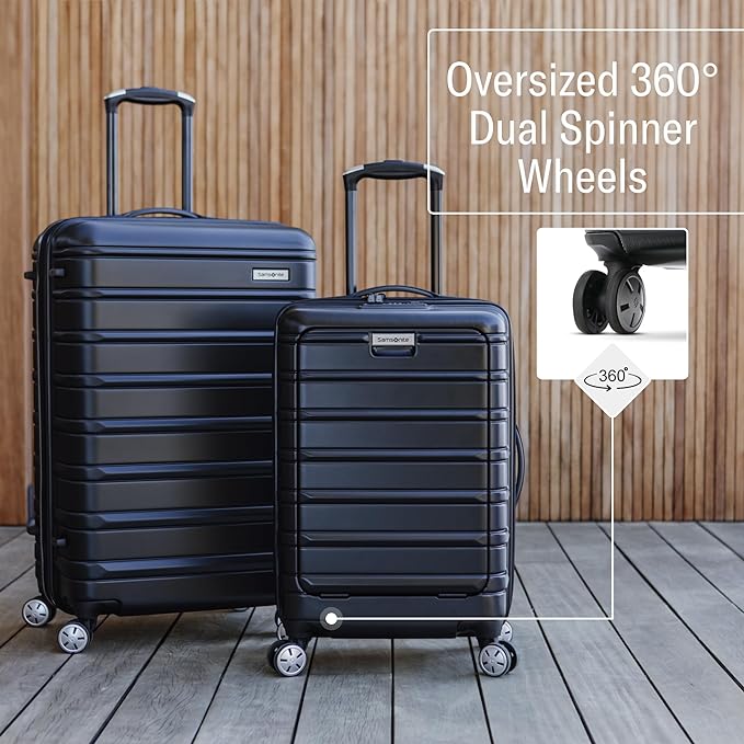 Samsonite Omni 2 Hardside Expandable Luggage with Spinner Wheels, Checked-Medium 24-Inch, Purple