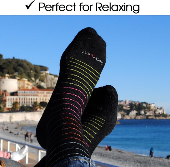 Cotton Compression Socks for Women & Men. 15-20 mmHg Support Knee-High Charcoal Gray M/L