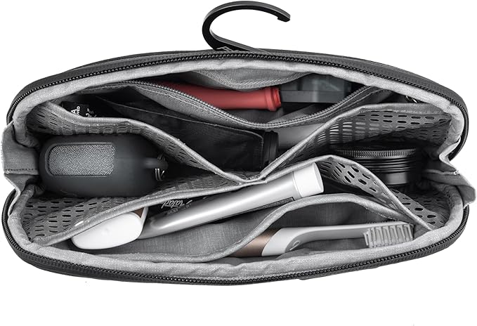 Peak Design Small Wash Pouch, Coyote, Ocean Edition, Travel Toiletry Bag, Upright or Hanging Dopp Kit with Pockets, Magnetic Toothbrush Pocket, Wide UltraZip Opening, Toiletry Bag for Men and Women
