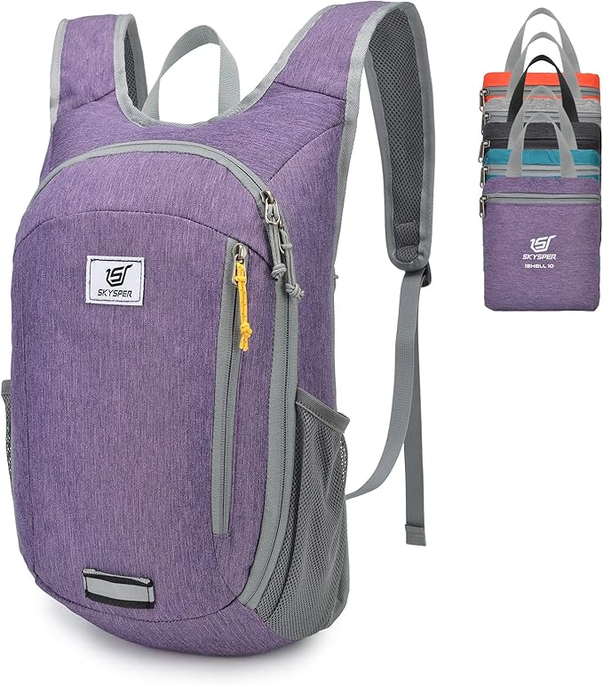 SKYSPER Small Daypack 10L Hiking Backpack Packable Lightweight Travel Day Pack for Women Men
