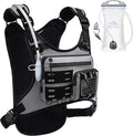 Running Vest with 2L Water Bladder, USA Original Patent, Lightweight Adjustable Chest Pack with Pistol Holster, Reflective Running Hydration Vest for Women Men for Marathon