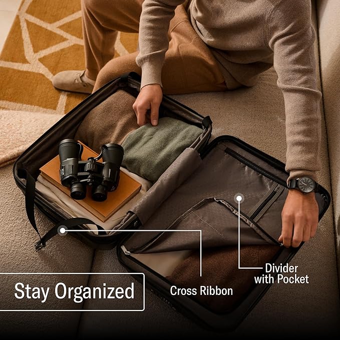 Samsonite Freeform Hardside Carry-On Luggage with Spinner Wheels - Hardshell Suitcase - TSA, Airline-Approved - Expandable Hard Shell, Smooth Rolling Wheels for Lightweight Travel - White/Grey